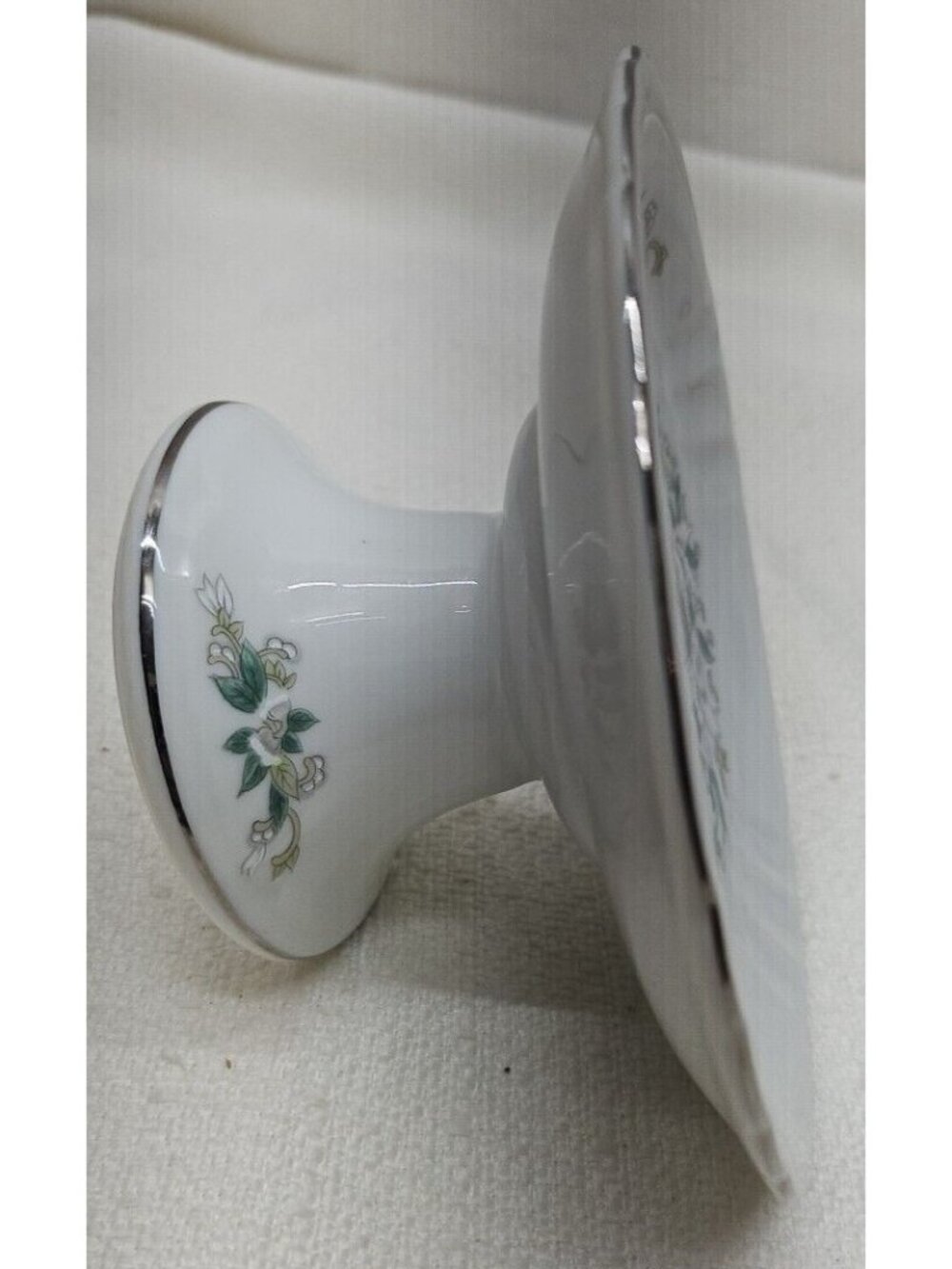 25th Anniversary Pedestal Cake Stand Silver Jubilee Wedding Bells Compote - Picture 14 of 14
